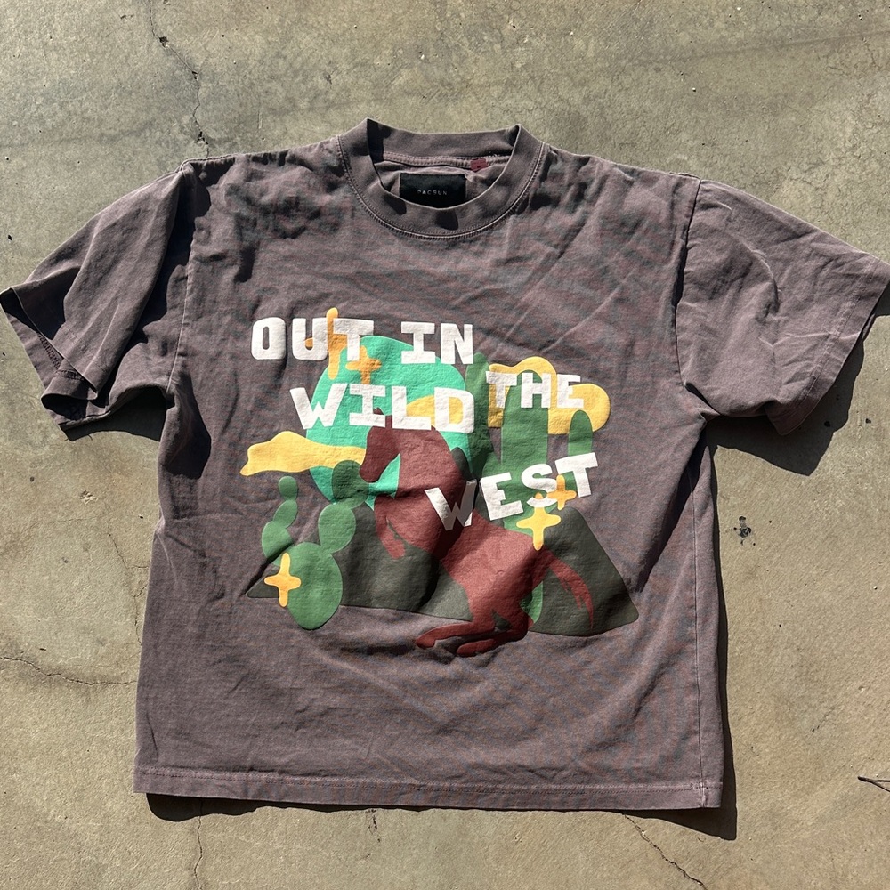 Pacsun Wild West Graphic T-Shirt - Brown